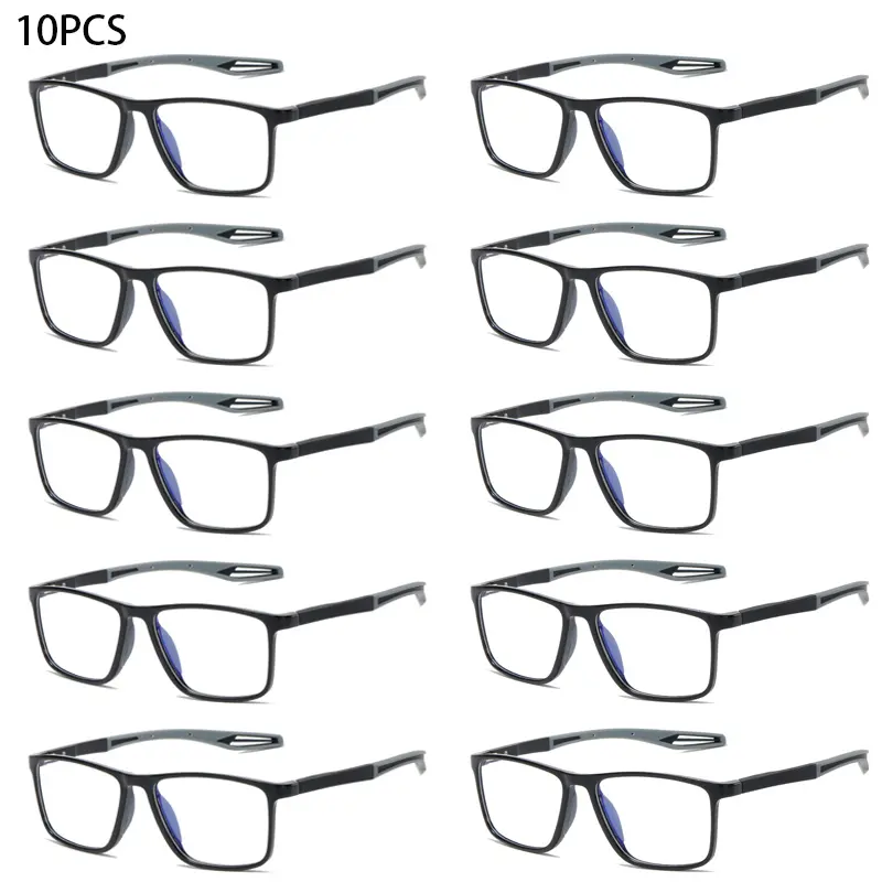 10PCS TR90 Anti-blue Light Reading Glasses Men Women Progressive Near Far Eyewear Ultralight Sports Farsight Eyeglasses