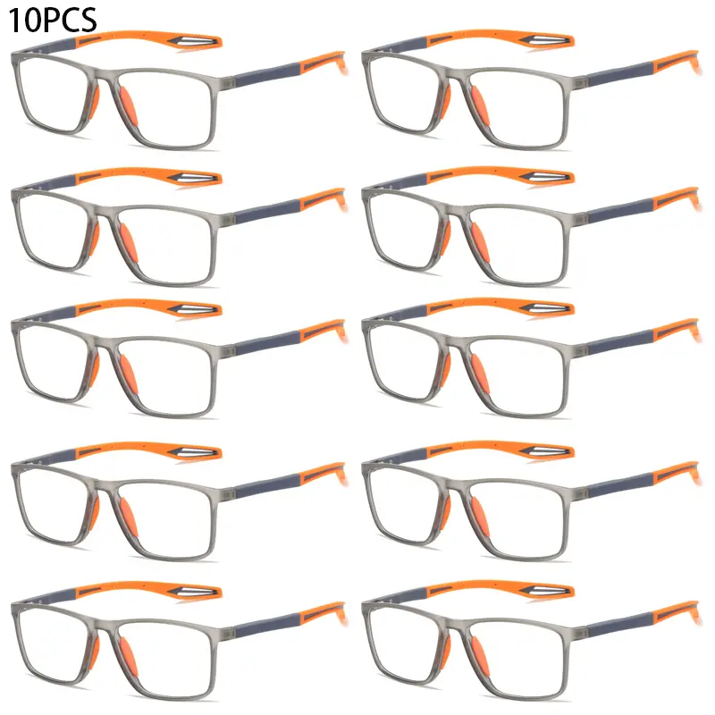 10PCS TR90 Anti-blue Light Reading Glasses Men Women Progressive Near Far Eyewear Ultralight Sports Farsight Eyeglasses