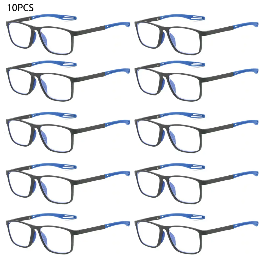 10PCS TR90 Anti-blue Light Reading Glasses Men Women Progressive Near Far Eyewear Ultralight Sports Farsight Eyeglasses