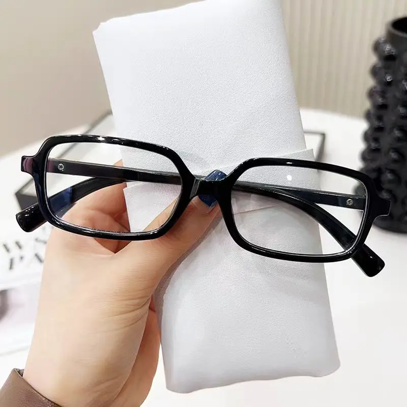 Rectangle Anti Blue Light Blocking Glasses Women's Clear Blue-ray Filter Glasses Leopard Print Eyeglass Anti Radiation