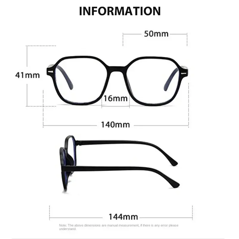 2024 New Blue Light Blocking Glasses Women Men Square Eyeglasses Frame Anti Blue Ray Computer Game Glasses