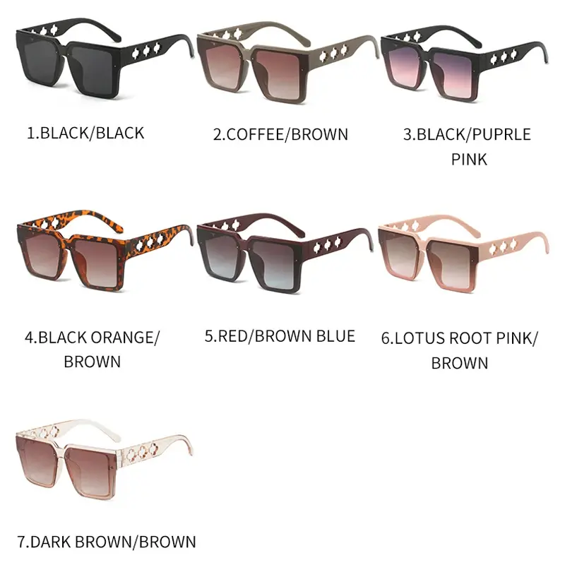 2PACK New Retro Men Square Sunglasses for Women Vintage Luxury Designer Sun Glasses Fashion Shades UV400 Eyeglasses