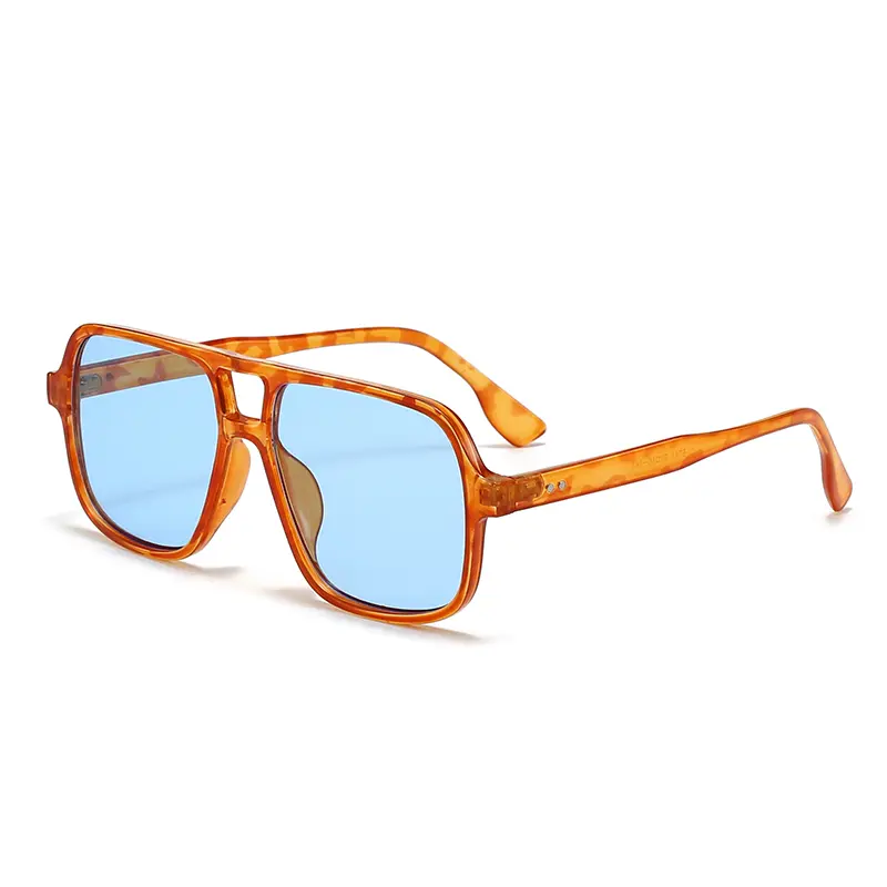 Women Men Square Sun Glasses Retro Polygon Sunglasses Female Black Vintage Fashion Ladies Oculos De Sol Double Beam Eyeglasses