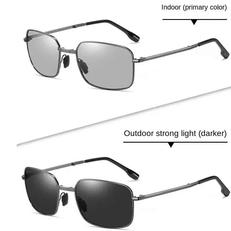 New 2024 High-quality Fashion Foldable Polarized Sunglasses Men Women Vintage Portable Folding Metal Frame Sun Glasses UV400