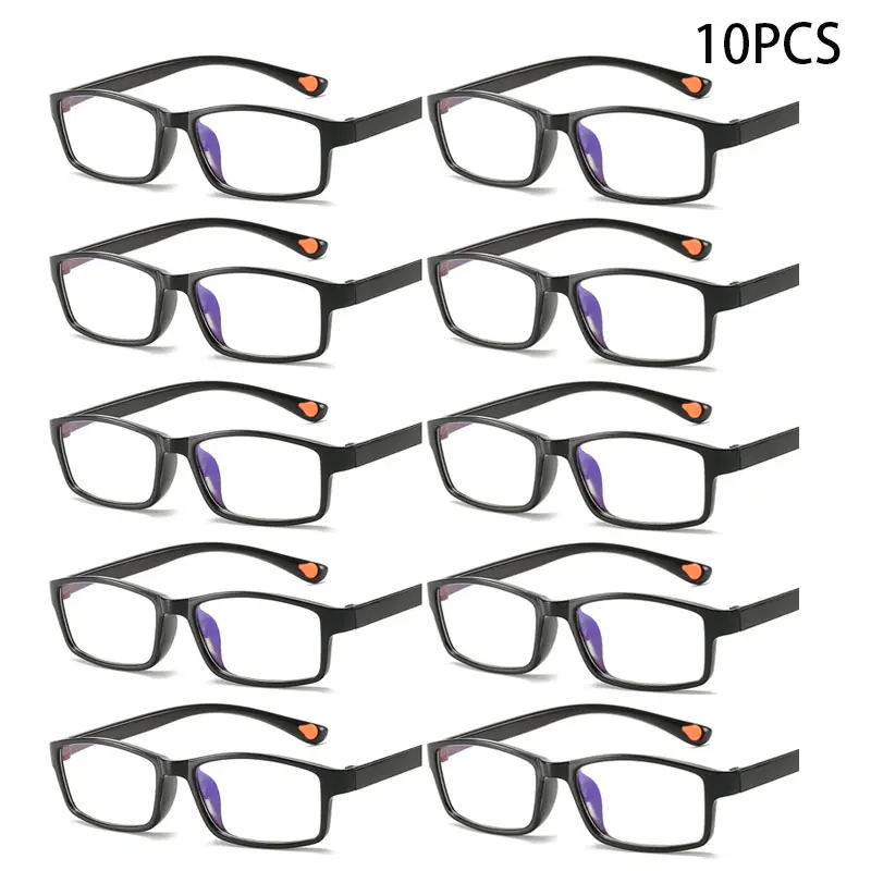 10 Pcs Reading Glasses Men Ultralight Anti Blue Light Presbyopia Eyeglasses Male Hyperopia Optical Eyewear Diopters +100 To+400