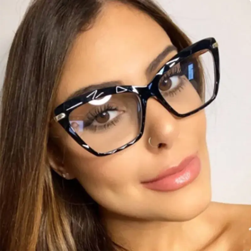 Cat Eye Glasses Women Glasses Frame Optical EyeGlasses Fashion Vintage Eyewear Clear Men Glases