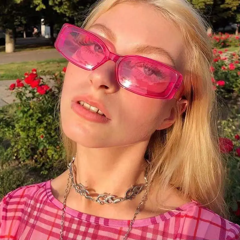 2023 Luxury Women's Square Sunglasses Small Rectangle Sunglasses Women Vintage Brand Designer Square Sun Glasses Shades Female