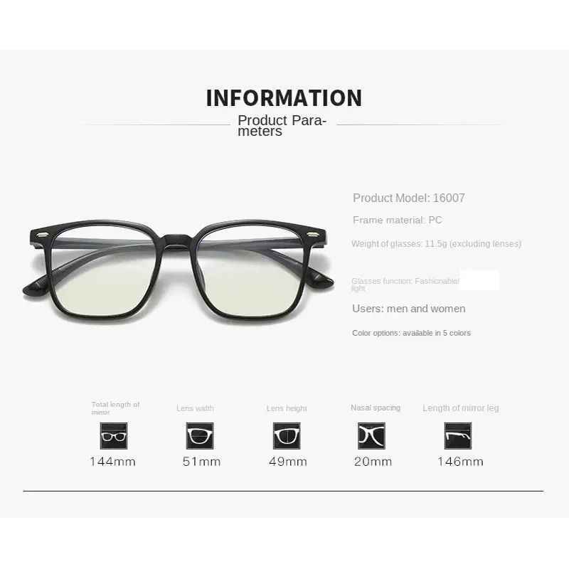 Fashion Retro Photochromic Glasses Vintage Square Frame Chameleon Eyewear Women Men Color Change Sunglasse