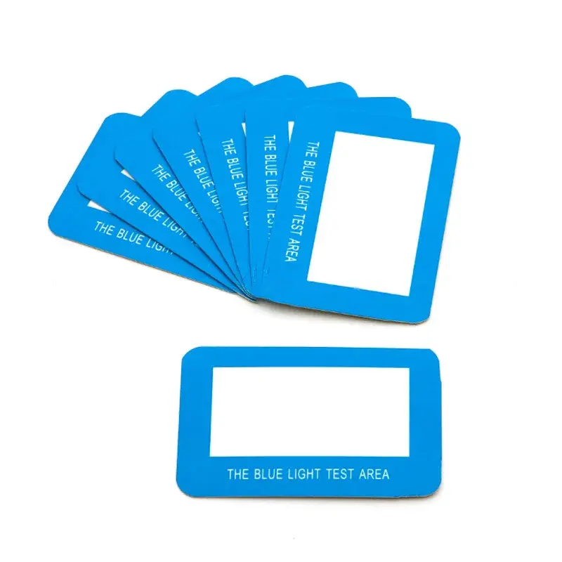 Anti-Blue Light Test Card Light Computer Glasses UV Test Accessories Blue Ray Lighter Detection Generator English Testing Card