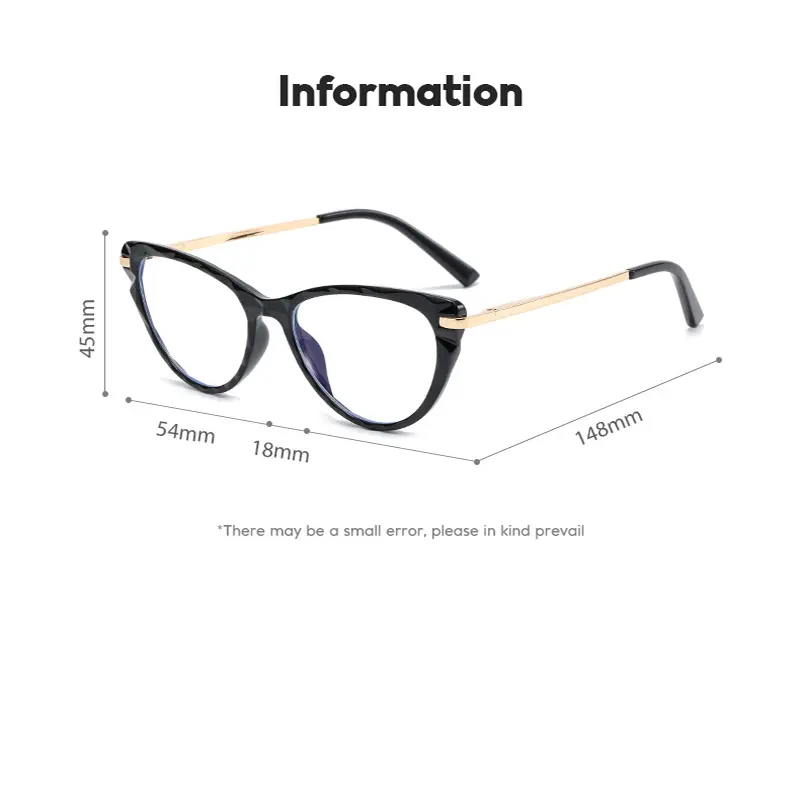 New Sexy Cat Eye Glasses Women Anti Blue Light Transparent Eyewear Brand Designer Vintage Clear Eyeglasses Optical Frame Oculos