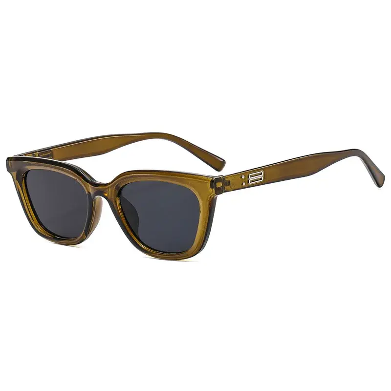 Square Small Frame Sunglasses 2024 New Comfortable Gummy Glass Frame Sun Protection Glasses Sun Protection for Travel