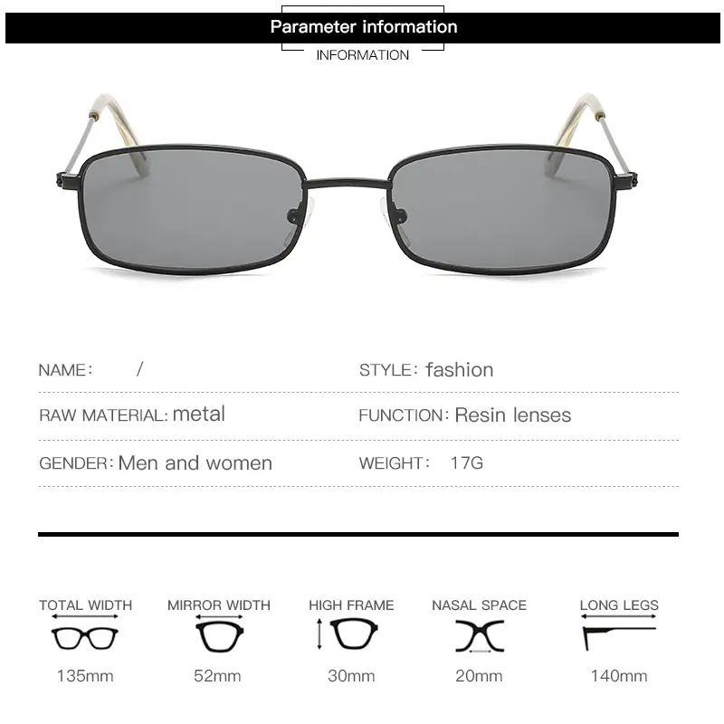 Retro Small Oval Women's Sunglasses Brand Shades 2024 Classic Candy Color Metal Rectangular Sun Glasses Fashion Eyewear