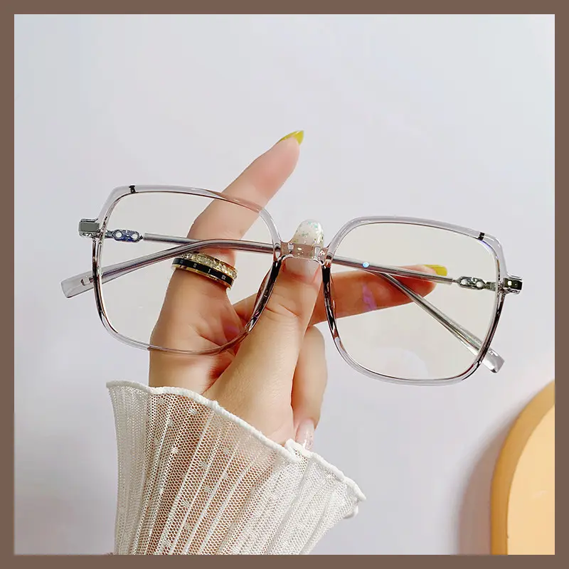Photochromism Sunglasses Fashion Square Big Frame Gradient Sun Glasses UV400 for Women Shades Chameleon Eyewear Female Gafas sol