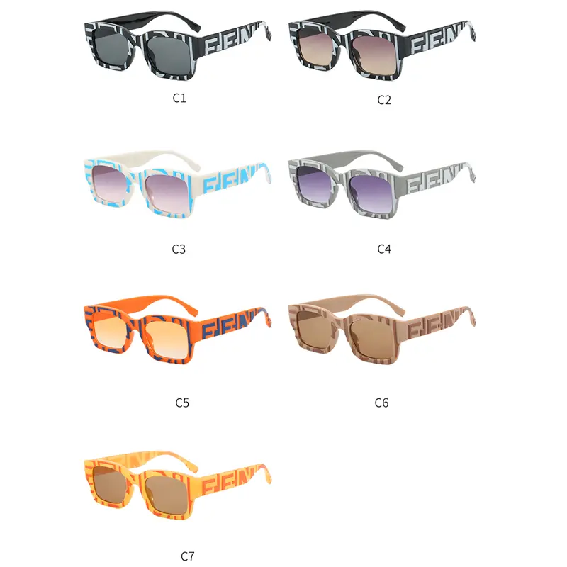 2PACK New Trendy Square Sunglasses Women Fashion PARTY Gradient Suneyeglass Outdoor Travel UV Protection Glasses Gafas De Sol