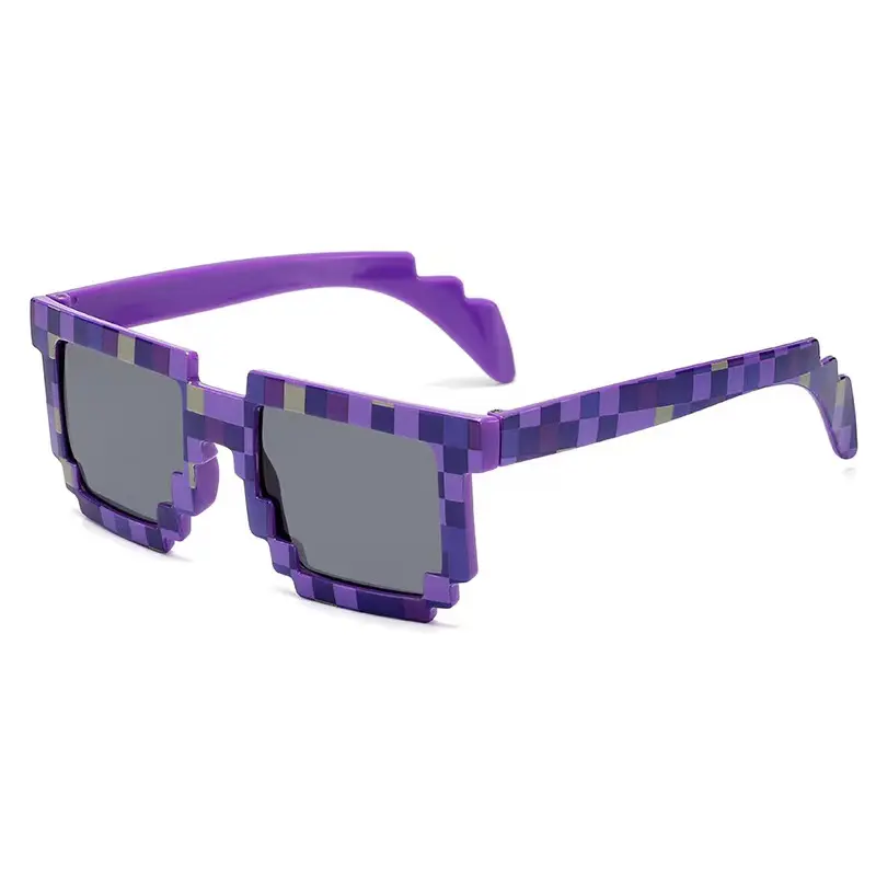 2024 New Fashion Sun Glasses Hot Sale Sunglasses Creeper Glasses Novelty Mosaic Funny Goggles Boys Girls Pixel Eyewear