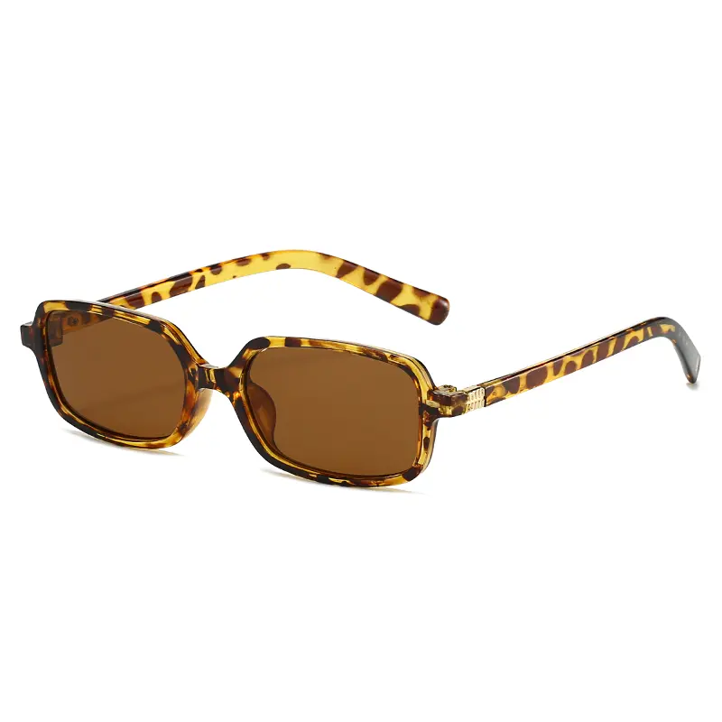 Sexy Small Rectangle Women's Sunglasses 2025 New Fashion Leopard Brown Hot Sun Glasses Female Retro Colorful Shade Eyeglass