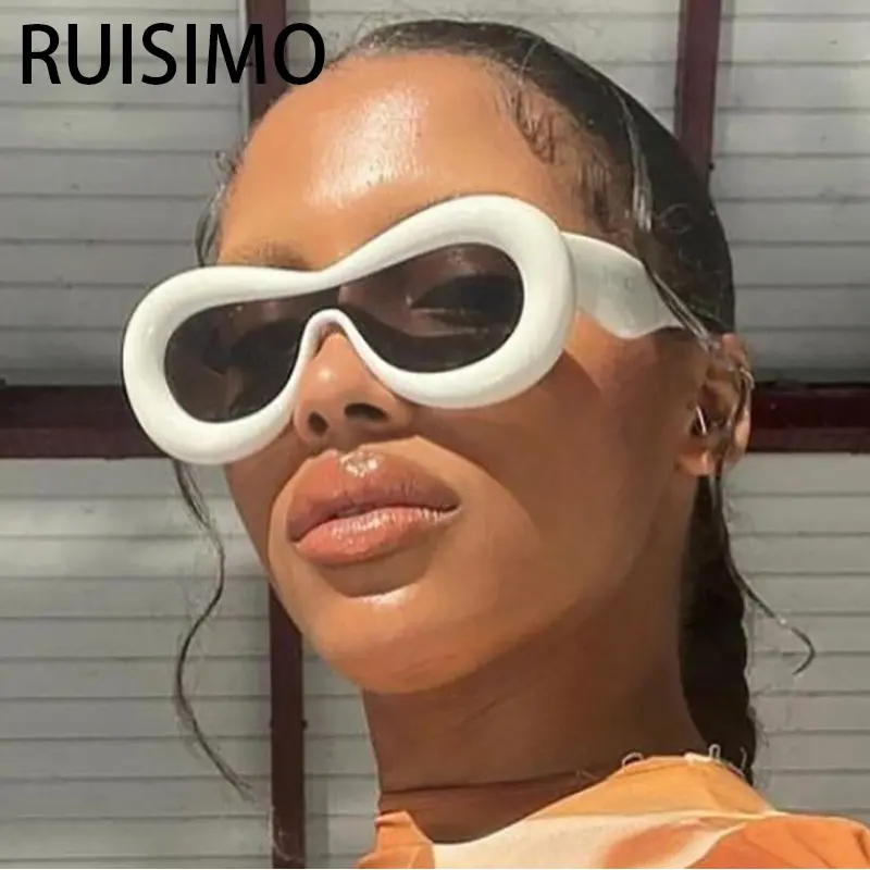 Unique Candy Color Sexy Lip Y2k Sunglasses For Women New Luxury Brand Yellow Blue Gradient Sun Glasses Men Punk Hip Hop Shades