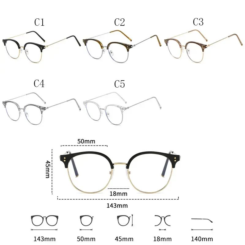 Classic Half Frame Photochromic Sunglasses Men Women Retro Chameleon Sun Glasses Male Fashion Changeoutdoors Shades
