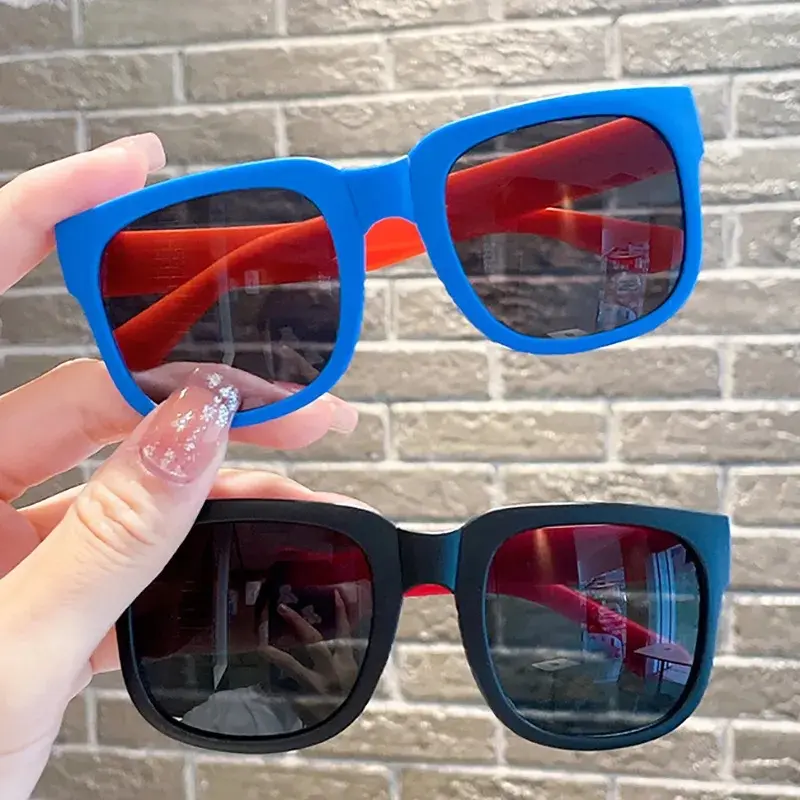 Kids Sunglasses Folding Sunglasses Boys Girls Brand Design Square Glasses Children Eyewear Baby Shades Outdoor Protection UV400