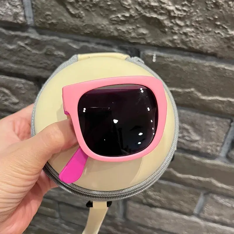 Kids Sunglasses Folding Sunglasses Boys Girls Brand Design Square Glasses Children Eyewear Baby Shades Outdoor Protection UV400