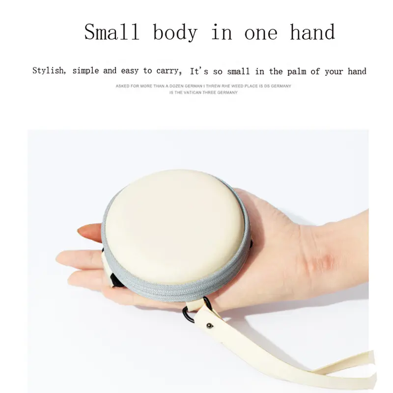 Folding Glasses Case Round Storage Bag Portable Leather Zipper Pouch Travel Sunglasses Reading Glasses Small Storage Bag