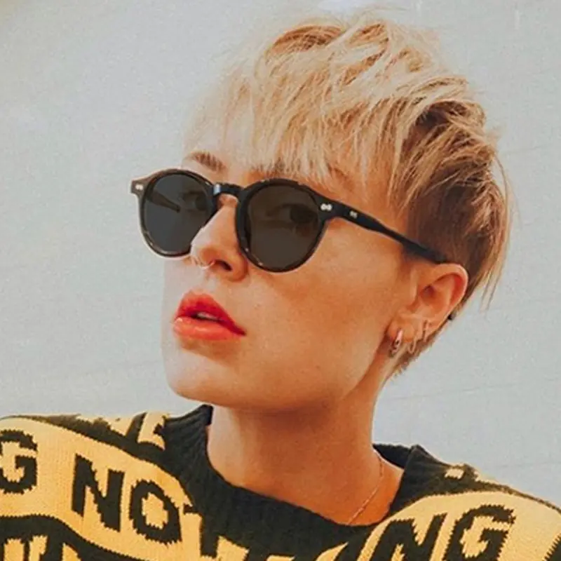 Retro Round Sunglasses Women Men Brand Designer Vintage Sun Glasses Female Black Outdoor Eyewear UV400 Gafas de sol