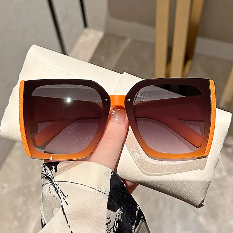 2023 New Fashion Oversize Gradient Sunglasses Women Men Vintage Square Sun Glasses Female Luxury Shades UV400