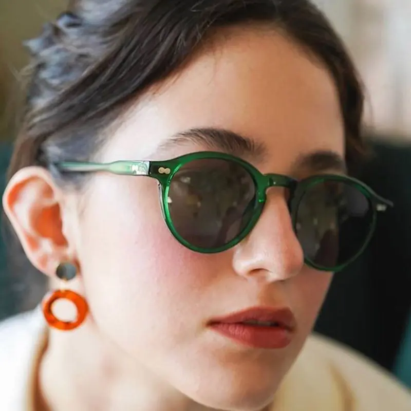 Retro Round Sunglasses Women Men Brand Designer Vintage Sun Glasses Female Black Outdoor Eyewear UV400 Gafas de sol