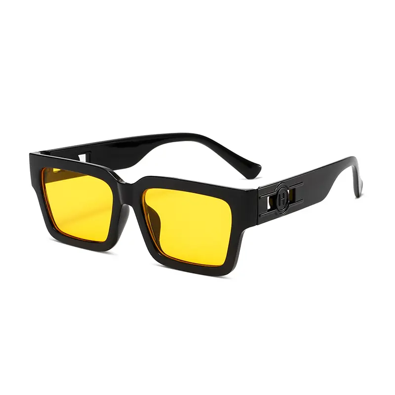 RUISIMO Small Sunglasses Women Rectangle Thick Frame Square Sun Glasses Men's Black Blue Ladies Sun Shades UV400 Unisex Eyewears