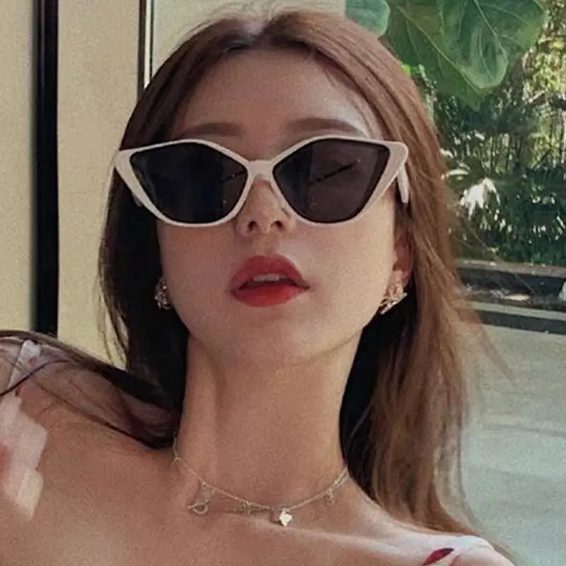 Fashion Cat Eye Sunglasses Women Brand Designer Vintage Sun Glasses White Beach Sun Shade Sexy Gafas De Sol 2023