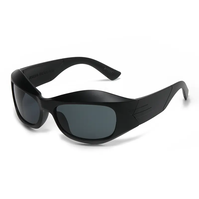 Steampunk Style Y2K Sunglasses Women Men Trendy Ins Curved Shaped Glasses Personalized Futuristic Technology Sports Sun Glasses