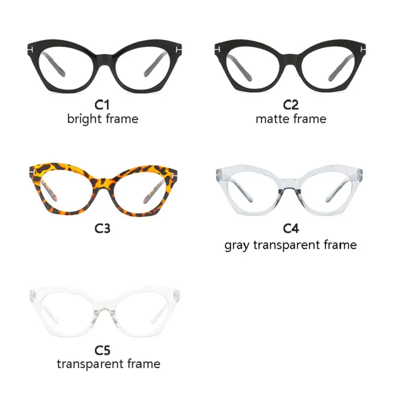 Sexy Cat Eye Eyeglasses Frames 2023 Women Anti Blue Light Glasses Frame Brand Design Vintage Clear Blue Light Resistant Eyewear
