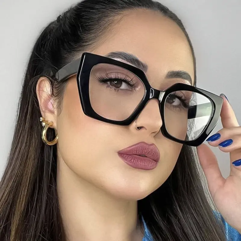 Cat Eye Eyeglasses Frames for Women Brand Designer Fashion Luxury Anti Blue Light Computer Eye Glasses Ladies Optical Eyewear