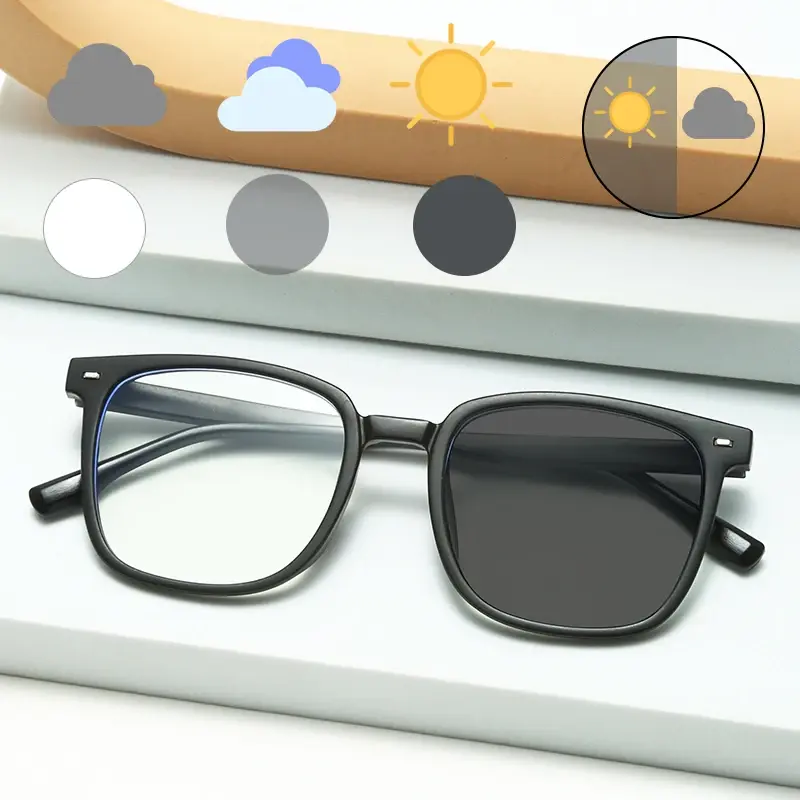 New Fashion Sunglasses Men Women Luxury Photochromic Sun Glasses Stylish Chameleon Anti-glare Driving Shades UV400