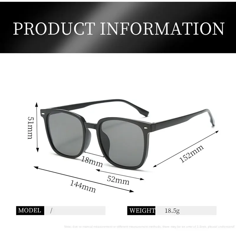 New Fashion Sunglasses Men Women Luxury Photochromic Sun Glasses Stylish Chameleon Anti-glare Driving Shades UV400