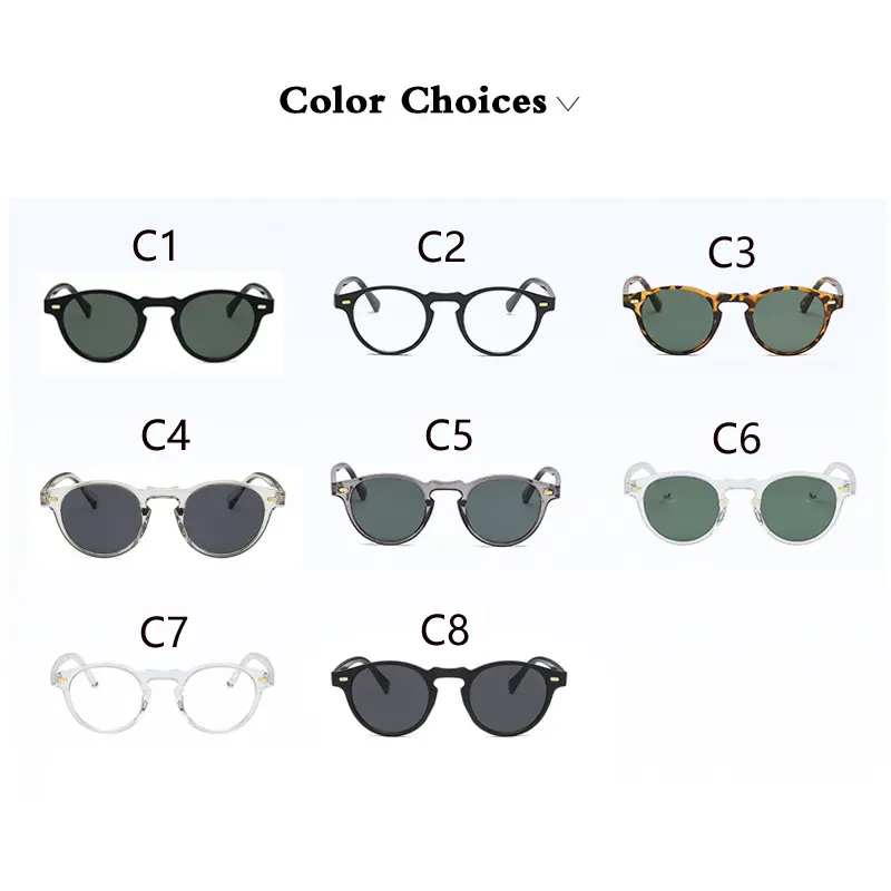 2023 Round Cat Eye Sunglasses Men Brand Designer Vintage Driving Sun Glasses Fashion Retro Male Shades Women Oculos De Sol