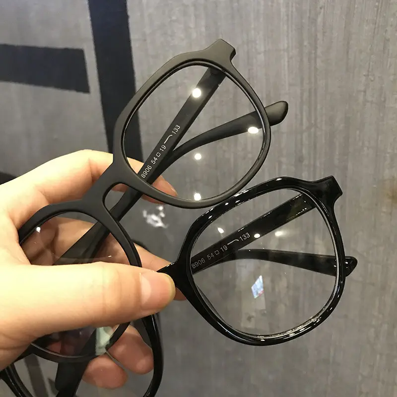 Large Square Frame Anti-Blue Light Glasses Fashion Retro Men Women Computer Gaming Eye Protection Classic Plain Glass Spectacles