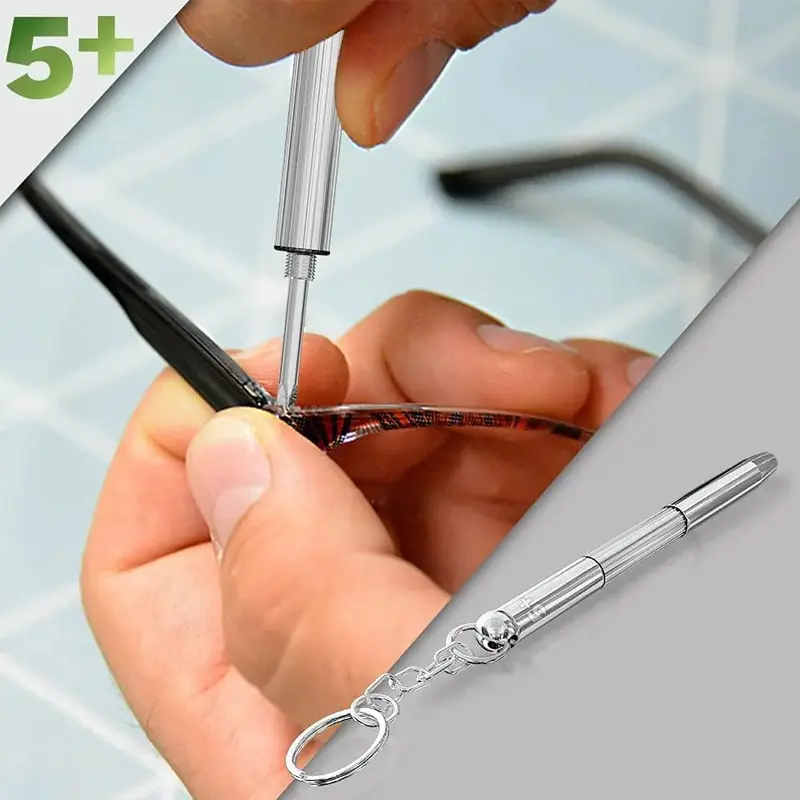 3 In 1 Steel Multifunctional Glasses Screwdrivers Eyewear Slotted & Cross Screwdriver Portable Watch Phone Repair Tools