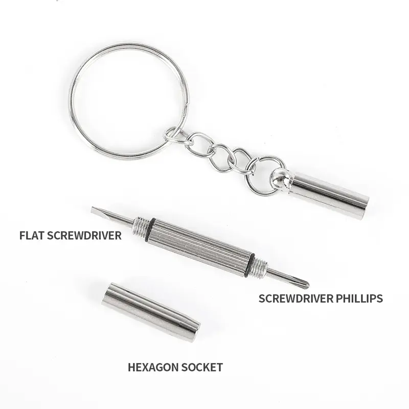 3 In 1 Steel Multifunctional Glasses Screwdrivers Eyewear Slotted & Cross Screwdriver Portable Watch Phone Repair Tools