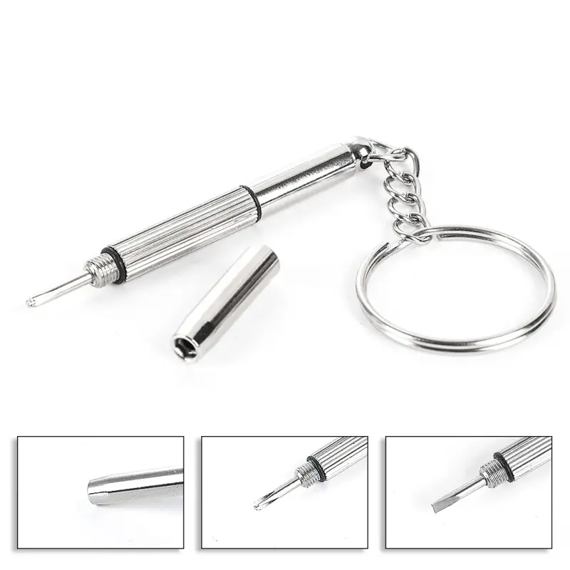 3 In 1 Steel Multifunctional Glasses Screwdrivers Eyewear Slotted & Cross Screwdriver Portable Watch Phone Repair Tools