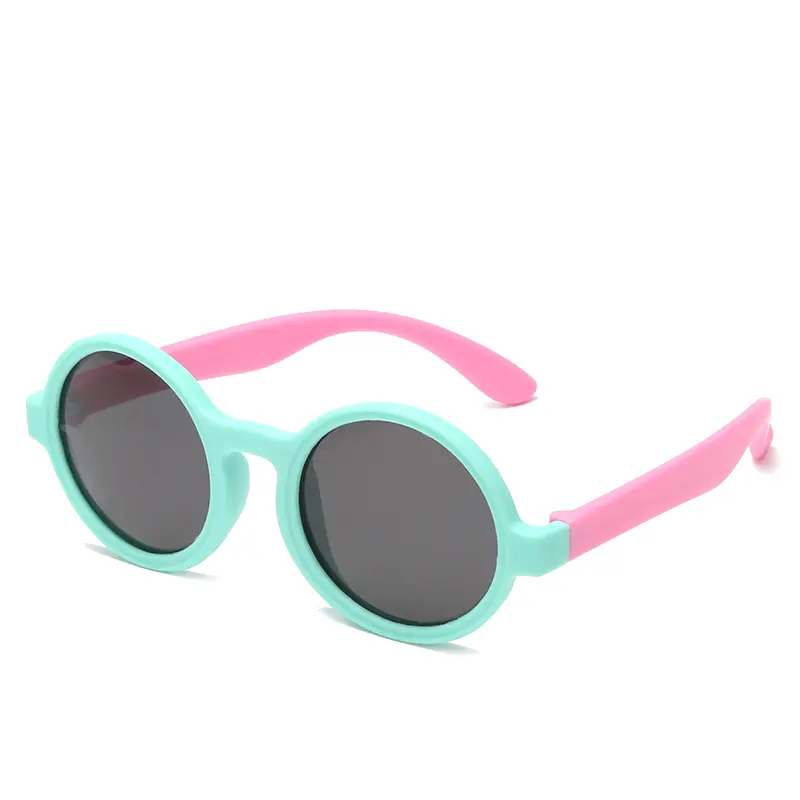 2023 New Cute Round Frame Children's Sunglasses Baby Safe Soft UV Resistant Sunglasses Trend Eyewear for Boys and Girls