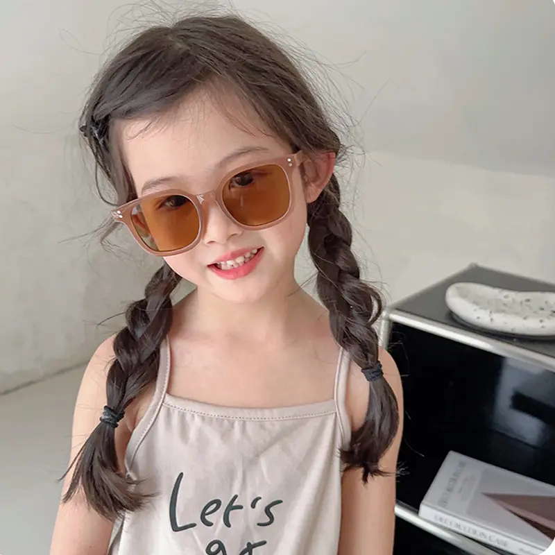 Children Sunglasses Vintage Square UV400 Sun Glasses Outdoor Cute Girl  Boy  Fashion Glasses Protection Classic Kids Sunglasses
