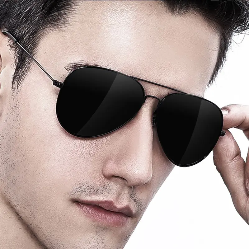 Luxury Men's Polarized Sunglasses Driving Sun Glasses For Men Women Brand Designer Male Vintage Black Pilot Sunglasses UV400