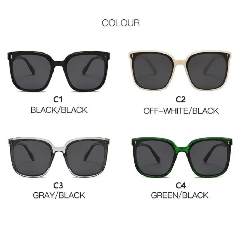 Luxury Brand Sunglasses Women Cat Eye Sun Glasses Woman Vintage Black Fashion Square Big Frame Sexy Female UV400 Gafas De Sol