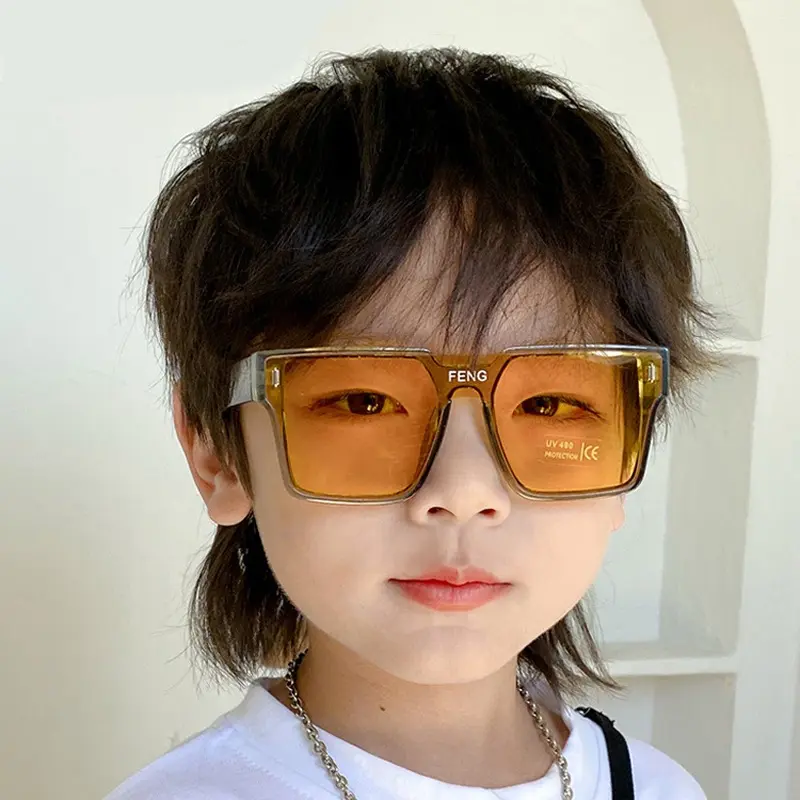 2023 Fashion Kids Sunglasses Children Brand Square Sun Glasses Anti-uv Baby Sun-shading Eyeglasses Girl Boy Sunglass UV400
