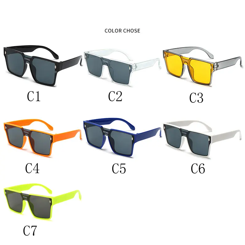 2023 Fashion Kids Sunglasses Children Brand Square Sun Glasses Anti-uv Baby Sun-shading Eyeglasses Girl Boy Sunglass UV400