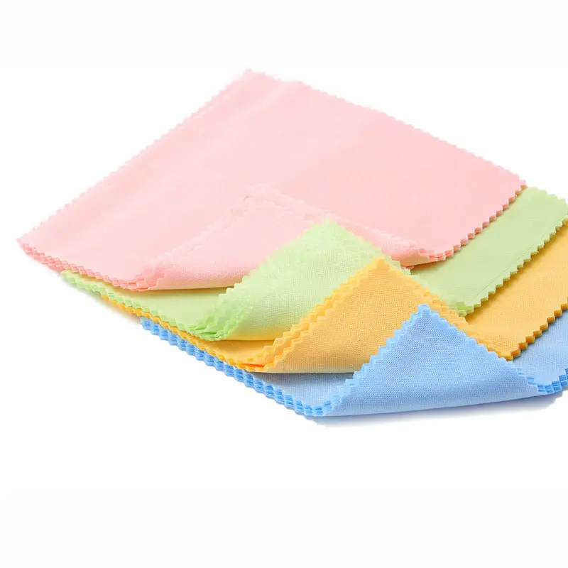 10 Pieces of Fashionable Color Glasses Cloth Antistatic Microfiber Cleaning Cloth Wholesale