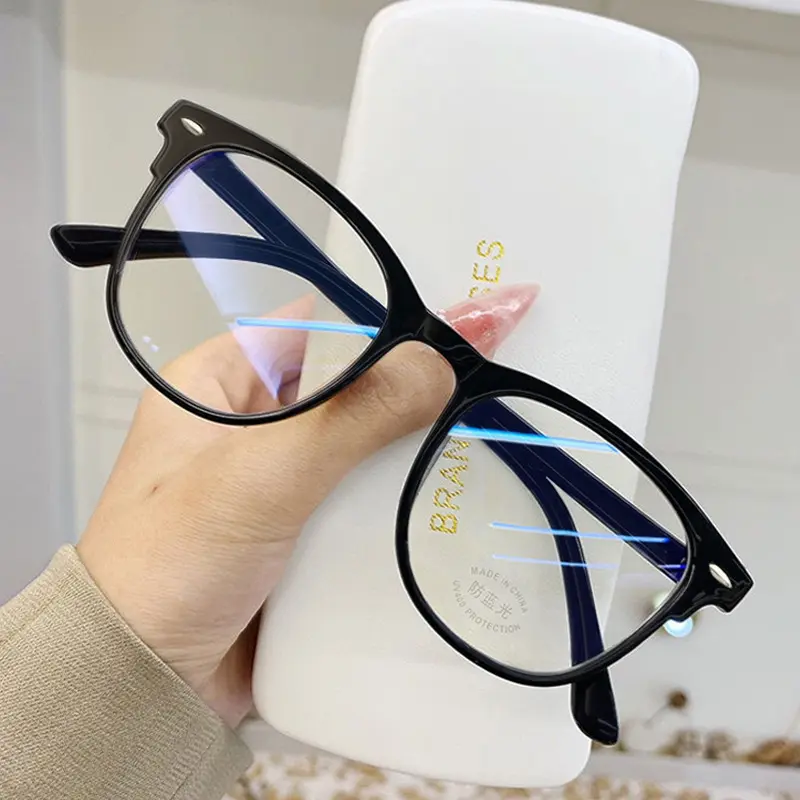 Women's Fashion Transparent Computer Glasses Round Frame Anti Blue Light Eyeglass Optical Spectacle Eyewear For Men