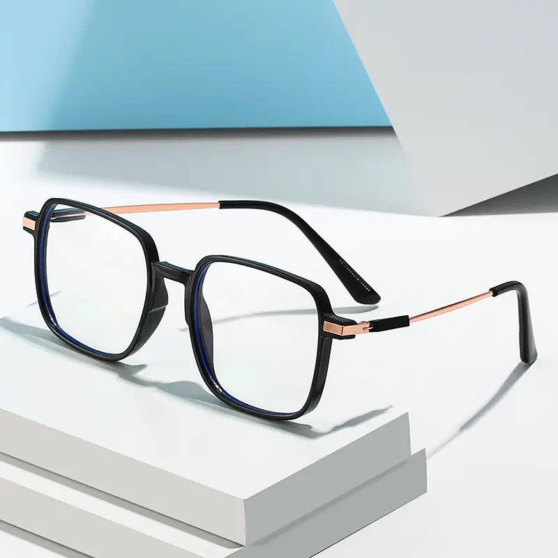 Anti Blue Light Glasses Metal Square Unisex Eyeglass Frame Eyeglass Eyeglasses for Woman Men Anti Radiation Eyewear
