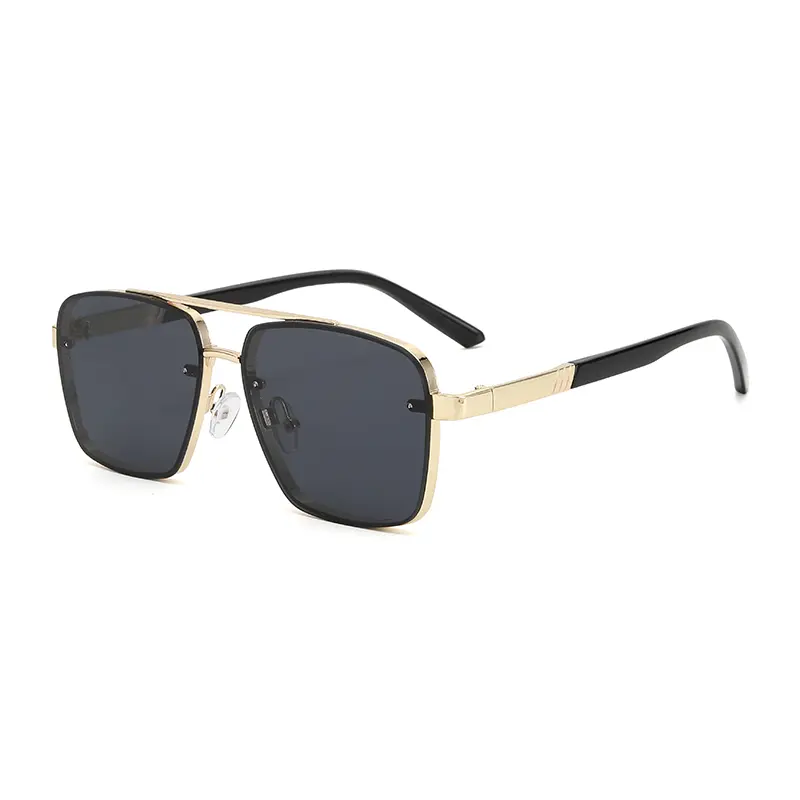 2PACK Metal Frame Sunglasses for Men Women Cool Driving Glasses Fashion Punk Sun Glasses Summer Goggles UV400 Eyewear